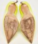 Casadei Pre-owned Leather heels Yellow Dames - Thumbnail 3