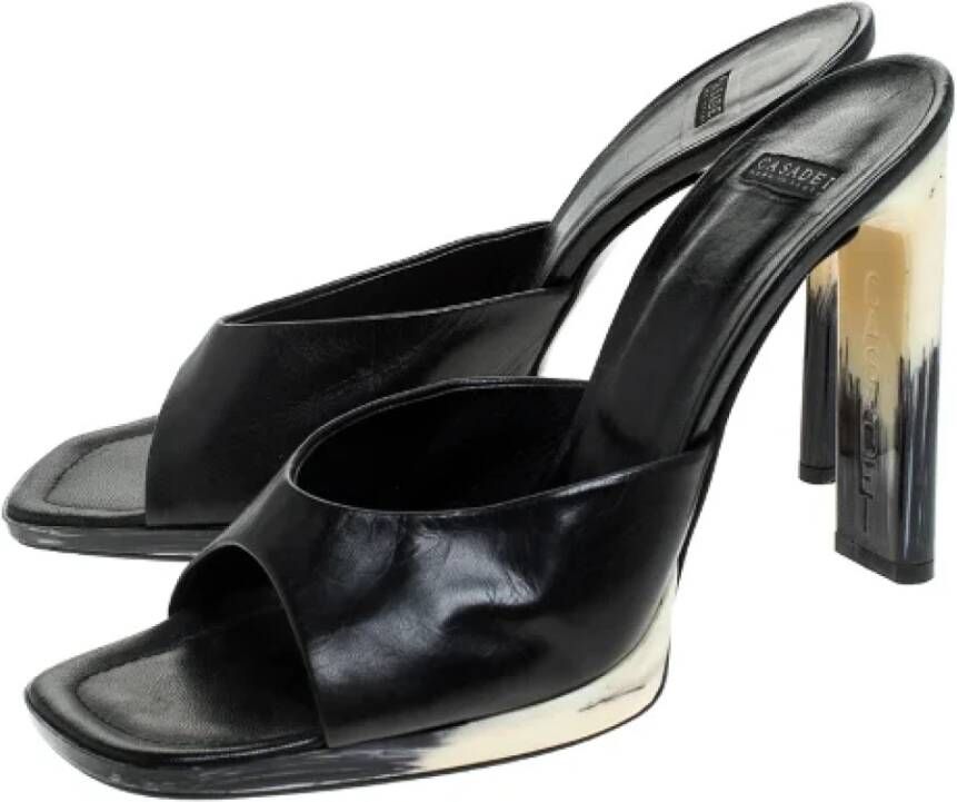 Casadei Pre-owned Leather sandals Black Dames