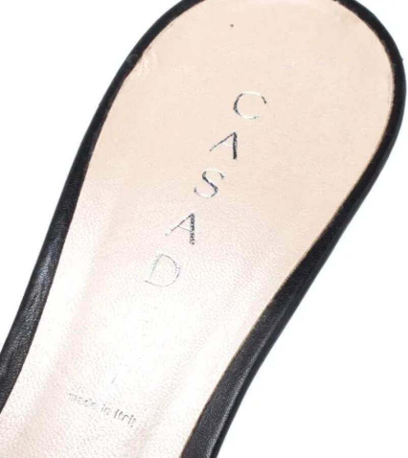 Casadei Pre-owned Leather sandals Black Dames