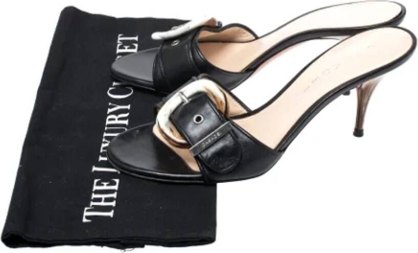 Casadei Pre-owned Leather sandals Black Dames