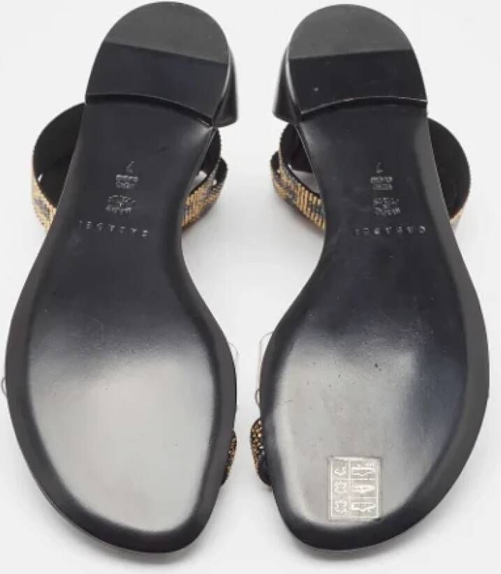 Casadei Pre-owned Leather sandals Black Dames