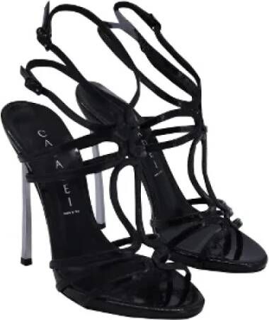 Casadei Pre-owned Leather sandals Black Dames