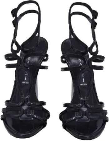 Casadei Pre-owned Leather sandals Black Dames