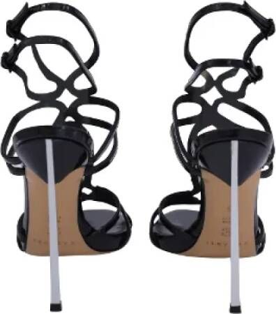 Casadei Pre-owned Leather sandals Black Dames