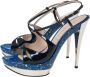 Casadei Pre-owned Leather sandals Blue Dames - Thumbnail 3