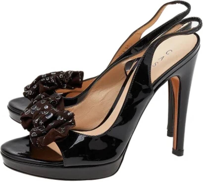 Casadei Pre-owned Leather sandals Brown Dames