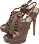 Casadei Pre-owned Leather sandals Brown Dames - Thumbnail 3