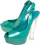 Casadei Pre-owned Leather sandals Green Dames - Thumbnail 3