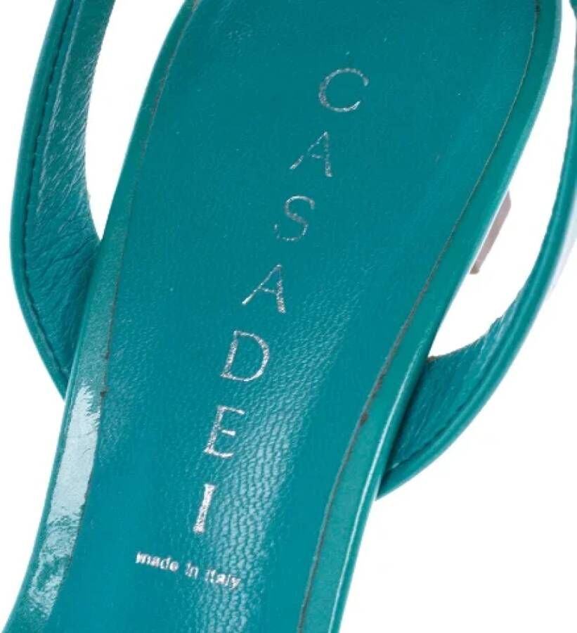 Casadei Pre-owned Leather sandals Green Dames