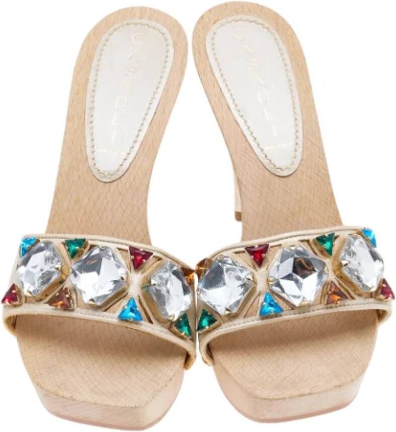 Casadei Pre-owned Leather sandals Multicolor Dames