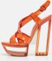 Casadei Pre-owned Leather sandals Orange Dames - Thumbnail 2
