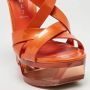 Casadei Pre-owned Leather sandals Orange Dames - Thumbnail 8