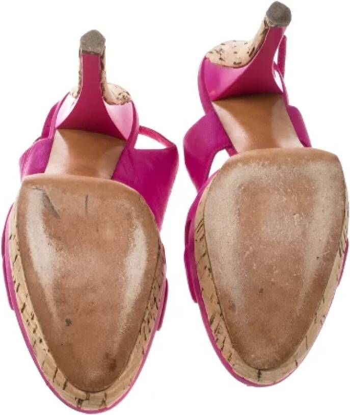Casadei Pre-owned Leather sandals Pink Dames
