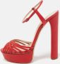 Casadei Pre-owned Leather sandals Red Dames - Thumbnail 2