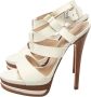 Casadei Pre-owned Leather sandals White Dames - Thumbnail 3