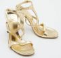 Casadei Pre-owned Leather sandals Yellow Dames - Thumbnail 4