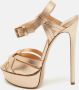 Casadei Pre-owned Leather sandals Yellow Dames - Thumbnail 2