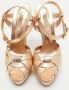 Casadei Pre-owned Leather sandals Yellow Dames - Thumbnail 3
