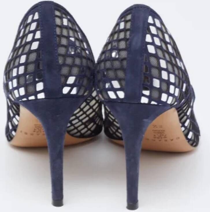 Casadei Pre-owned Mesh heels Blue Dames