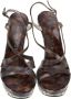 Casadei Pre-owned Plastic sandals Brown Dames - Thumbnail 2