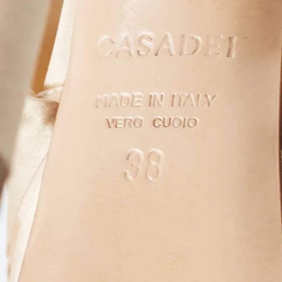 Casadei Pre-owned Satin heels Beige Dames