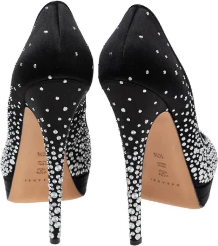 Casadei Pre-owned Satin heels Black Dames