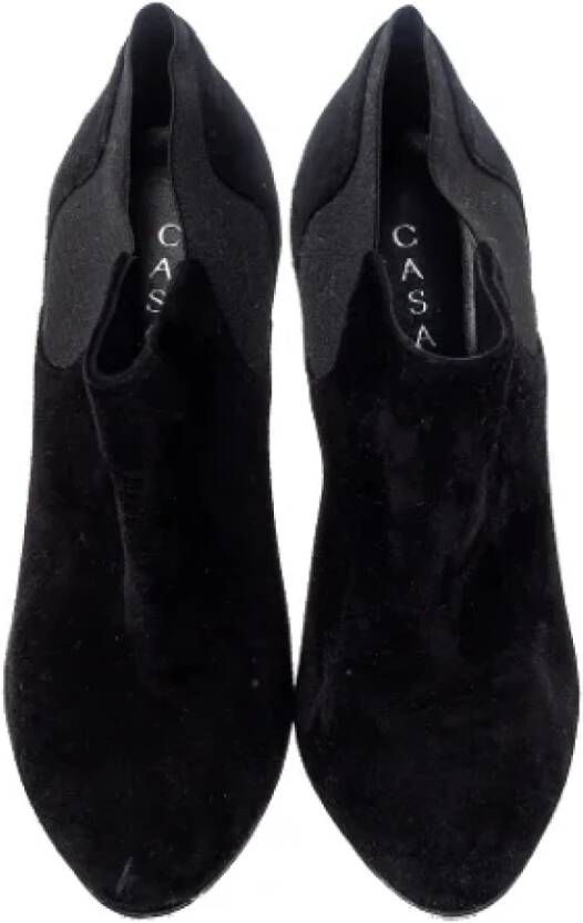 Casadei Pre-owned Suede boots Black Dames