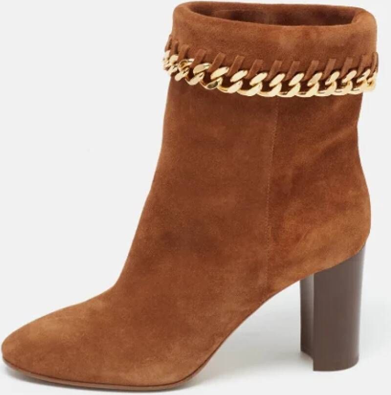 Casadei Pre-owned Suede boots Brown Dames