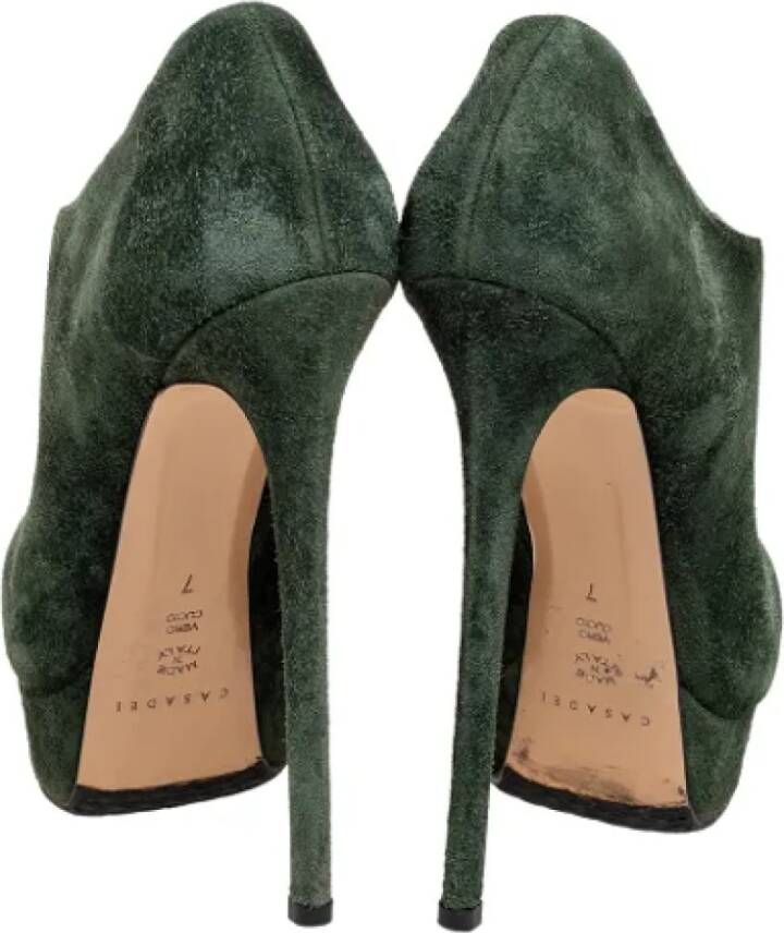 Casadei Pre-owned Suede boots Green Dames