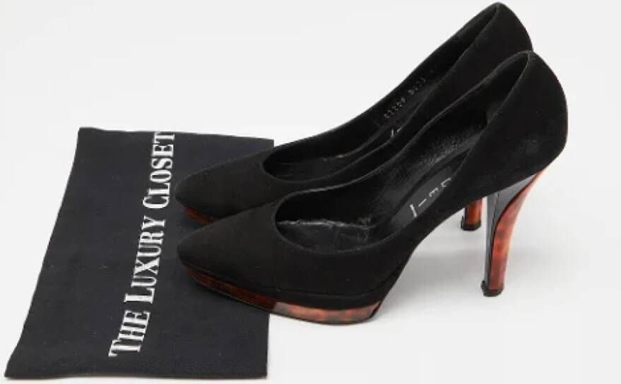 Casadei Pre-owned Suede heels Black Dames