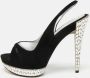 Casadei Pre-owned Suede heels Black Dames - Thumbnail 2