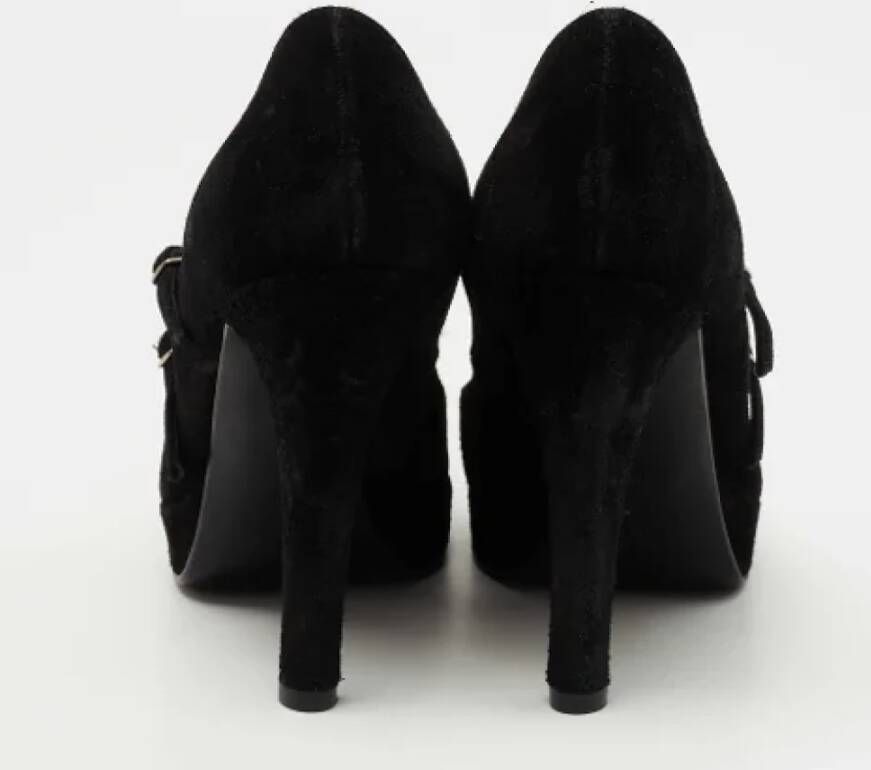 Casadei Pre-owned Suede heels Black Dames