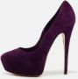 Casadei Pre-owned Suede heels Purple Dames - Thumbnail 2