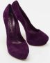 Casadei Pre-owned Suede heels Purple Dames - Thumbnail 4