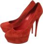 Casadei Pre-owned Suede heels Red Dames - Thumbnail 3