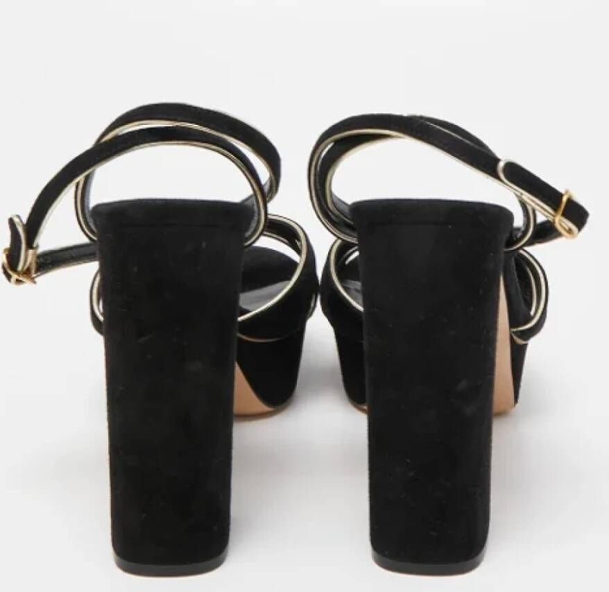 Casadei Pre-owned Suede sandals Black Dames