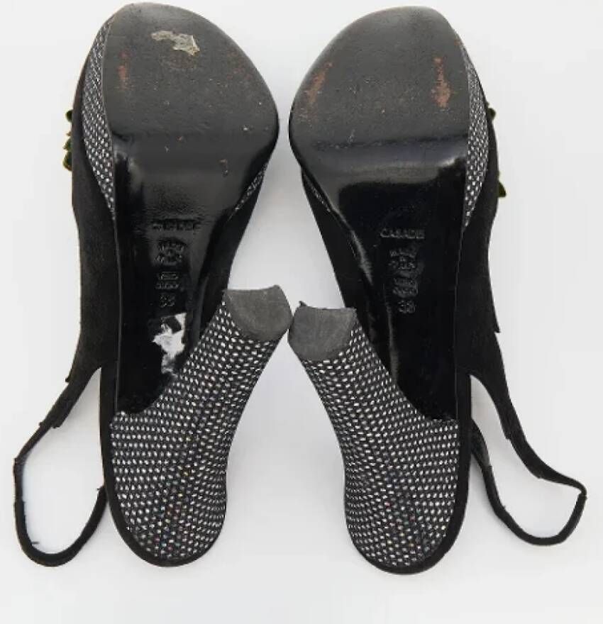 Casadei Pre-owned Suede sandals Black Dames