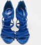 Casadei Pre-owned Suede sandals Blue Dames - Thumbnail 3