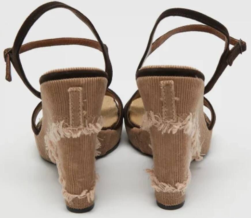 Casadei Pre-owned Suede sandals Brown Dames