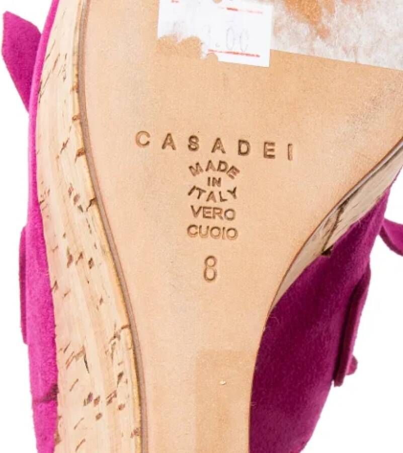 Casadei Pre-owned Suede sandals Pink Dames