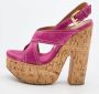 Casadei Pre-owned Suede sandals Pink Dames - Thumbnail 2