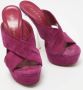 Casadei Pre-owned Suede sandals Purple Dames - Thumbnail 3