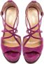 Casadei Pre-owned Suede sandals Purple Dames - Thumbnail 2