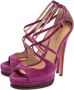 Casadei Pre-owned Suede sandals Purple Dames - Thumbnail 3