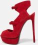 Casadei Pre-owned Suede sandals Red Dames - Thumbnail 2