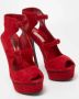 Casadei Pre-owned Suede sandals Red Dames - Thumbnail 4