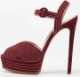 Casadei Pre-owned Suede sandals Red Dames - Thumbnail 2