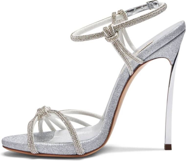 Casadei Rhinestone Blade Sandalen Gray Dames