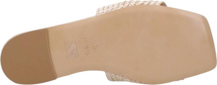 Casadei Roze Gevlochten Eco-Leren Sandalen