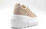 Casadei Roze Geweven Stro Effect Sneakers Beige Dames - Thumbnail 3